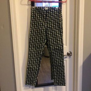 Green patterned work pants